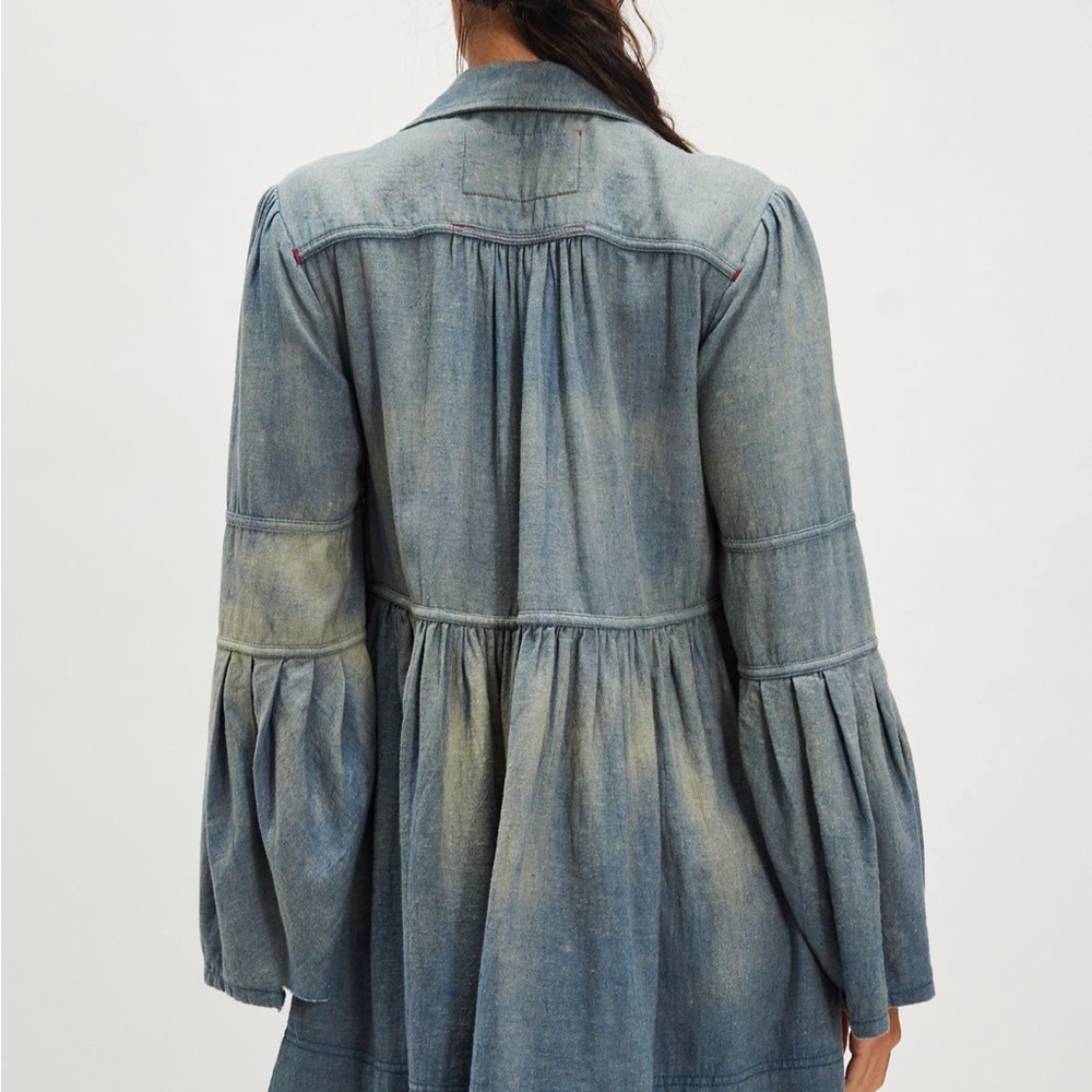 Free People Down East Denim Mini Dress - Picture 3 of 6